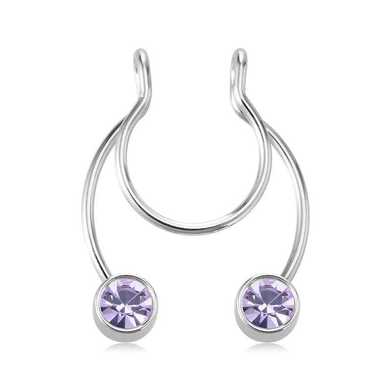 1-5pcs New Fake Nose Piercing Fake Nose Ring Hoop Septum Rings Surgical Steel Colorful Fake Piercing Nose Piercings Jewelry 20G - Charlie Dolly