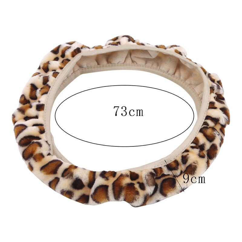 Car Steering Wheel Cover Gearshift Handbrake Cover Protector Decoration Warm Super Thick Plush Collar Soft Black Pink Women Man - Charlie Dolly