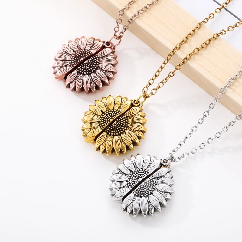 You Are My Sunshine Sunflower Necklaces Pendant For Women Gold Color Daisy Choker Necklaces Charm Jewelry Gift trending products - Charlie Dolly