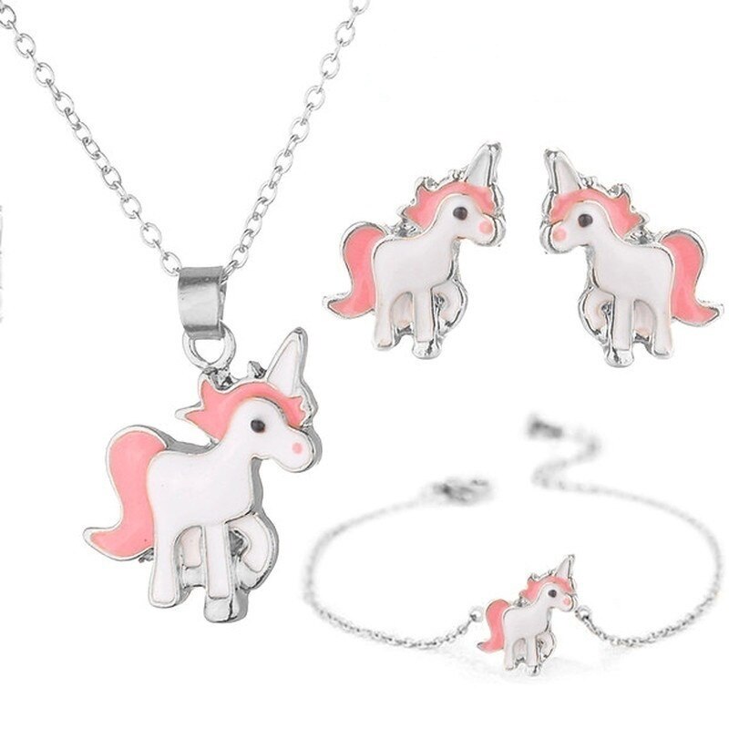 Unicorn earings sale and necklace