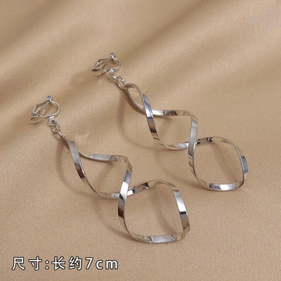 Fashion charm Creative pearl clip on Earrings Cute Handmade Earrings Womens ear clips Jewelry - Charlie Dolly