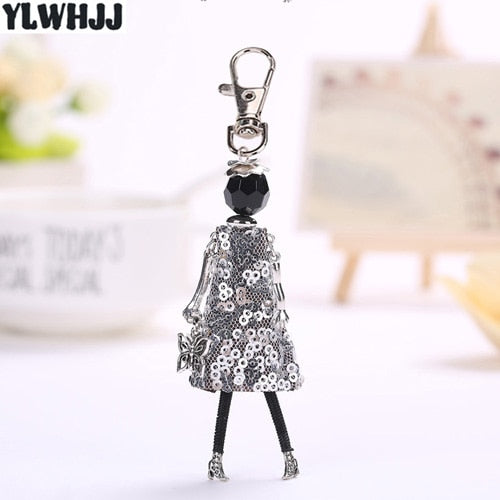 YLWHJJ brand Doll Handmade Cute charm keychain for Women Car Pendant Girls fashion Jewelry Bag key chains Accessories key ring - Charlie Dolly