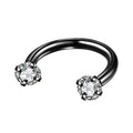 1Pc Crystal Nose Ring Barbells Horseshoe Ring Lip BCR Cartilage Earrings Tragus Piercing Helix Piercing Body Jewelry - Charlie Dolly
