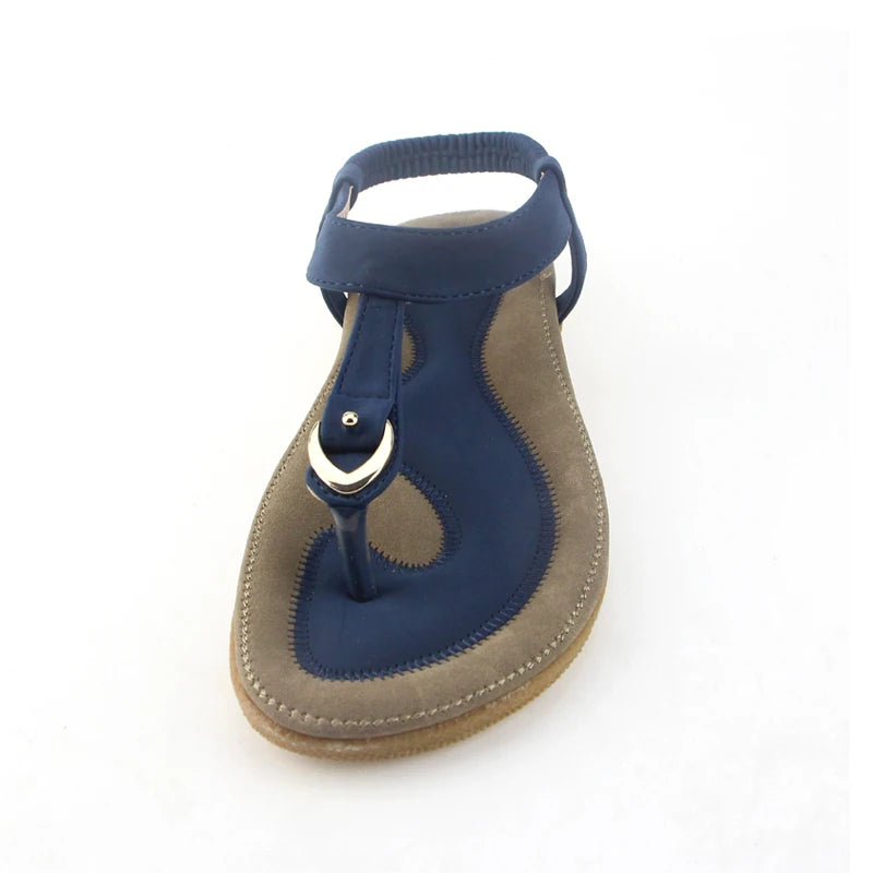 BEYARNE size 35-42 new women sandal flat heel sandalias femininas summer casual single shoes woman soft bottom slippers sandals - Charlie Dolly