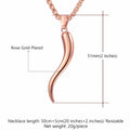 Italian Horn Pendant Necklace Gold/Stainless Steel/Rose Gold/Blue Cornicello/Cornetto Amulet Italian Jewelry GP2407M - Charlie Dolly
