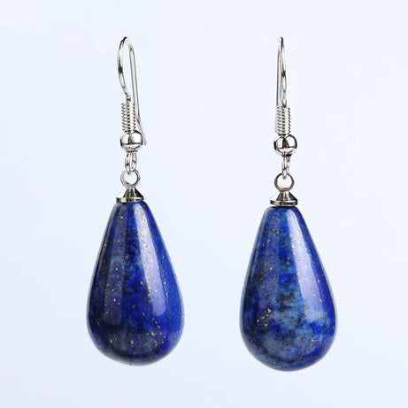 Obsidian Rose Quartz Teardrop Healing Earrings Jewelry