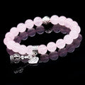 Natural Stone Pink Crystal Bracelets & Bangles For Women Men Color Pendent Charm Bracelet Casual Jewelry Love Gift - Charlie Dolly