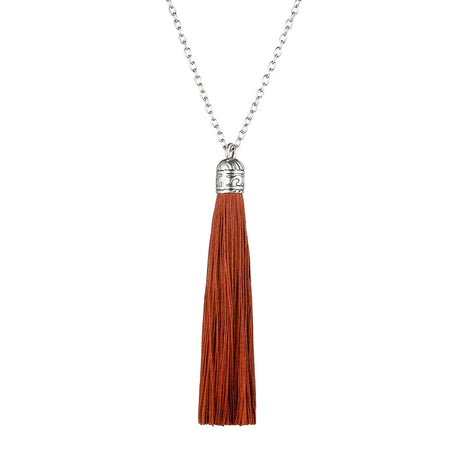 Ethnic Fringe Tassel Long Pendant Necklace Jewelry