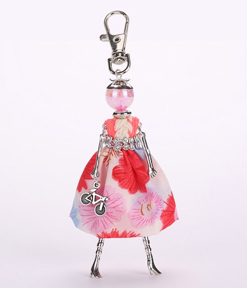 YLWHJJ brand Doll Handmade Cute charm keychain for Women Car Pendant Girls fashion Jewelry Bag key chains Accessories key ring - Charlie Dolly