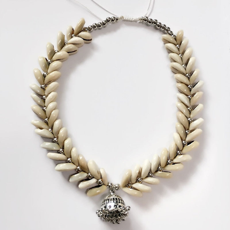Dongmu Jewellery 2022 Bohemian Style Fashion Original Handmade Beach Shell Lady Necklace Alloy Pendant Exquisite Jewelry