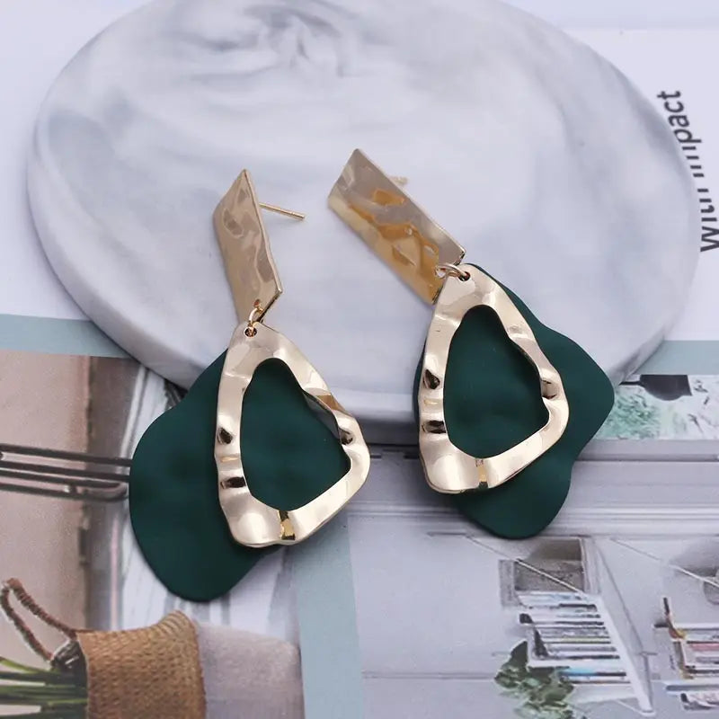 Red Earrings for Women Vintage Big Statement Long Dangle Earrings Wedding Bridal Boho Trendy Earrings Fashion Jewelry 2019