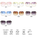 2023 New Oversize Clear Pink Sunglasses for Women Gradient Square Bee Sun Glasses Superstar Luxury Brand Designer Shades UV400 - Charlie Dolly