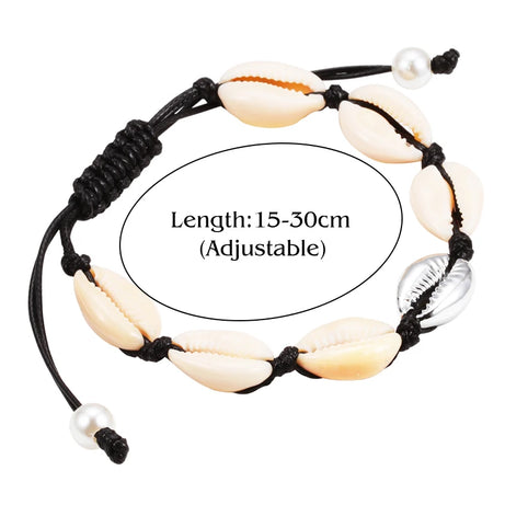 Handmade Cowrie Shell and Conch Boho Bracelet