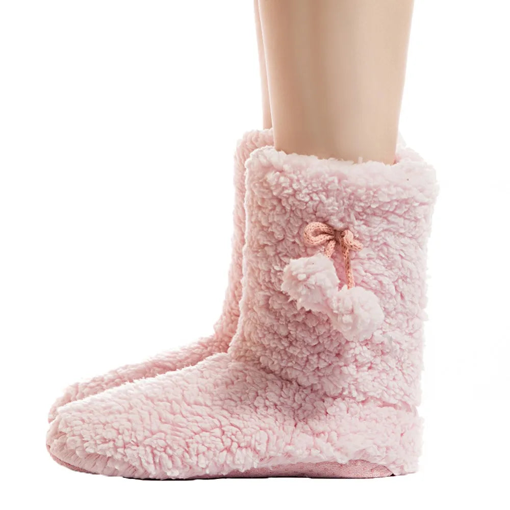 FRALOSHA Thick Plush Warm Indoor slippers  Women's Cotton-padded Shoes Non-slip Soft Bottom Home Shoes slippers - Charlie Dolly