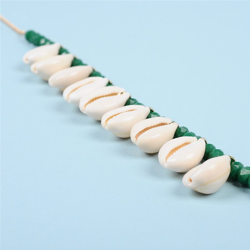 Boho Puka Sea Shell Necklace for Women Red Beads Choker Cowrie Pendants Necklaces Conchas Seashell Jewelry collier femme - Charlie Dolly