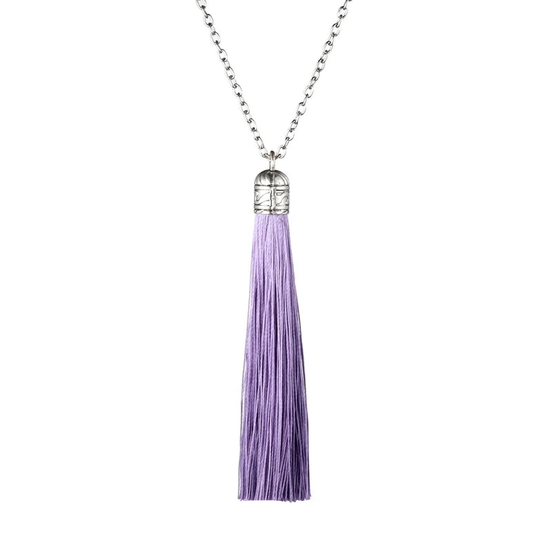 Ethnic Fringe Tassel Long Pendant Necklace Jewelry