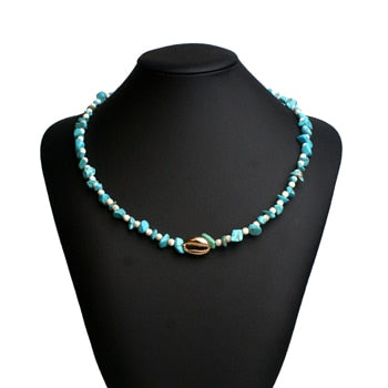 MOON GIRL Unique Design Stone Choker Handmade Trendy Puka Shell Beaded Necklace for Women Boho Girl Jewelry Dropshipping - Charlie Dolly