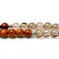 Natural Smoky Crystal With Wood Beaded Bracelet Women Men 108 Mala Beads Buddha Charm Strand Bracelet Necklace Yoga Gift - Charlie Dolly