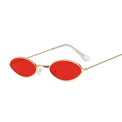 Small Frame Black Shades Round Sunglasses Woman Oval Brand Designer Vintage Fashion Pink Sun Glasses Female Oculos De Sol