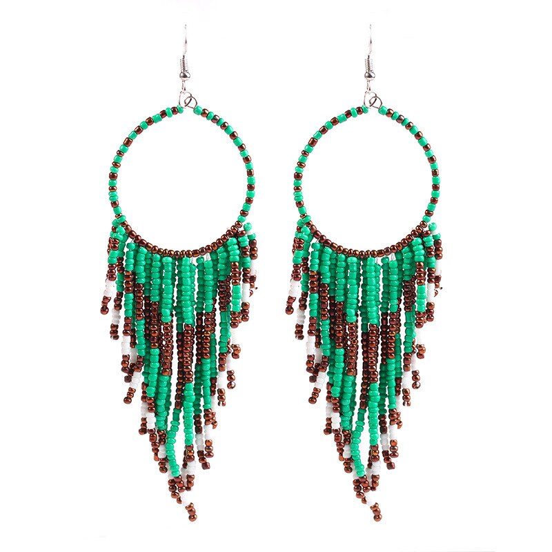 Kymyad Earrings 2022 Trend New Long Dangle Earrings Vintage Earings Fashion Jewelry Female Earrings Tassel Beads Chains Earring - Charlie Dolly