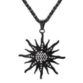 Kpop Necklace Rhinestone Gold/Black Color Sunflower Stainless Steel Pendant For Women Gift Wholesale Jewelry Necklaces P313 - Charlie Dolly