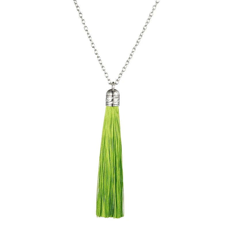 Ethnic Fringe Tassel Long Pendant Necklace Jewelry