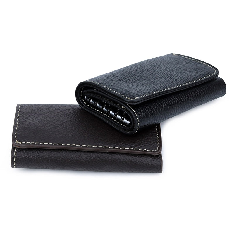COMFORSKIN  Genuine Leather Key Holders Key Housekeepers Multi-function Key Wallet Cowhide Key Wallet - Charlie Dolly