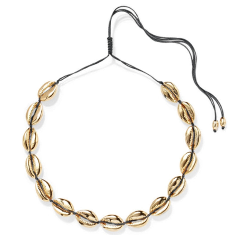 Boho Puka Natural Cowrie Shell Necklace Women One Direction Statement Colar Feminino Punk Bijoux Choker Bts Acessorios Necklace - Charlie Dolly