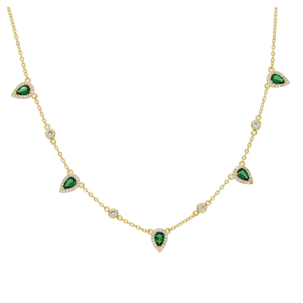 Bohemia NEWest gold color Pink stone statement chain necklace choker fashion jewelry for women elegance gift stylish jewelry
