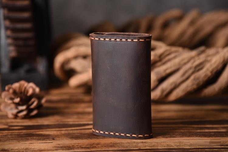 FANCODI Handmade Vintage Genuine Leather Key Holder Men keyChain Cover Leather Key Wallet Men key case bag Women Key Organizer - Charlie Dolly