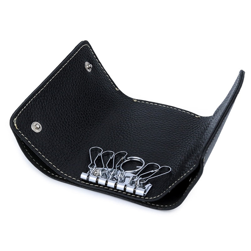 COMFORSKIN  Genuine Leather Key Holders Key Housekeepers Multi-function Key Wallet Cowhide Key Wallet - Charlie Dolly