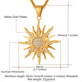 Kpop Necklace Rhinestone Gold/Black Color Sunflower Stainless Steel Pendant For Women Gift Wholesale Jewelry Necklaces P313 - Charlie Dolly