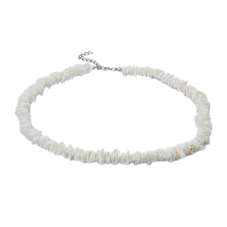 Vintage Smooth Puka Shell Bib Collar Necklace