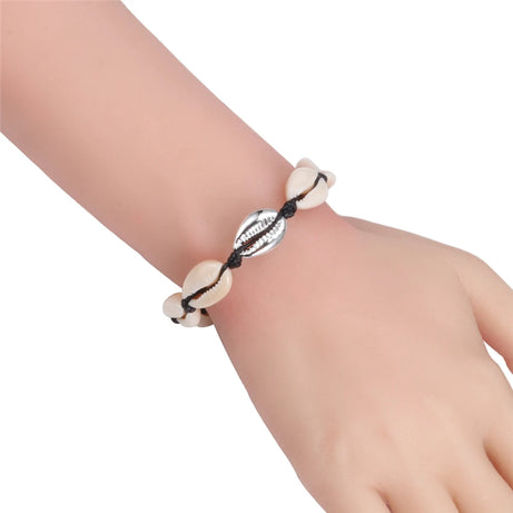 Handmade Cowrie Shell and Conch Boho Bracelet