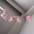 pale Pink blush Rose Flower Fairy string lights 20LED floral wedding party bedroom decoration centerpiece girl for Home Decor - Charlie Dolly