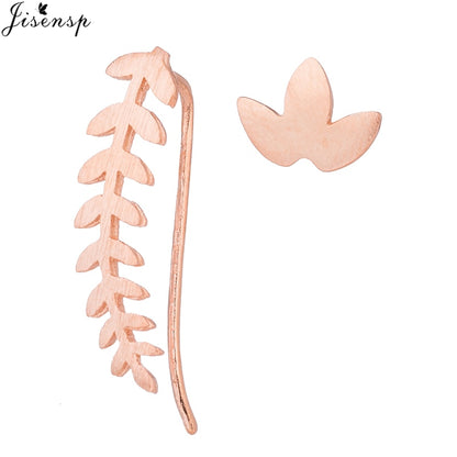 Jisensp Punk Waves Ear Climbers Earrings for Women Stud Earings Ear Crawler Bohemian Cute Earing Piercing Earings Pendientes