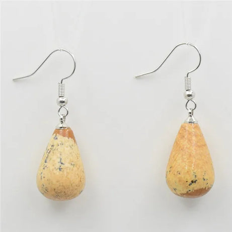 Obsidian Rose Quartz Teardrop Healing Earrings Jewelry