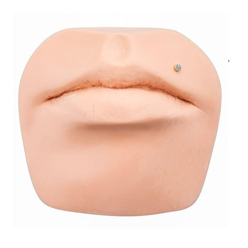 1Pc 16G 1.5-3mm Labret Tragus Cartilage Earring 16g Punk Cz Gem Round Tragus Lip Ring Monroe Ear Cartilage Earring Piercing - Charlie Dolly