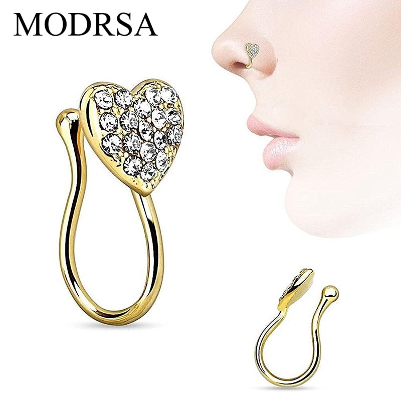 Crystal shops nose ring hoop