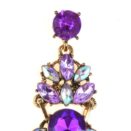 Crystal Water Drop Long Statement Earrings Jewelry