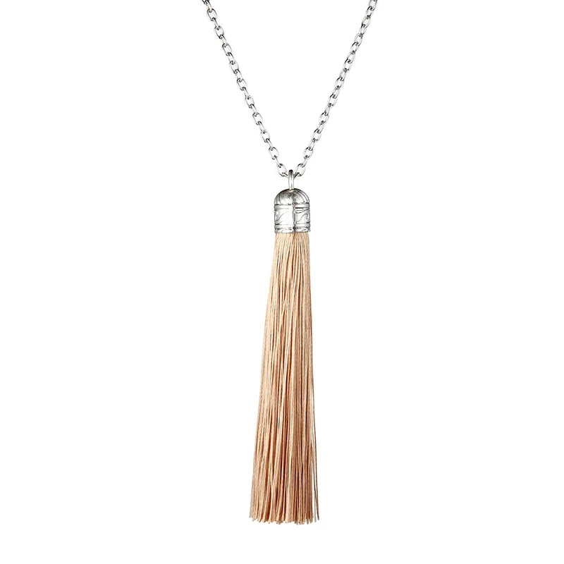 Ethnic Fringe Tassel Long Pendant Necklace Jewelry