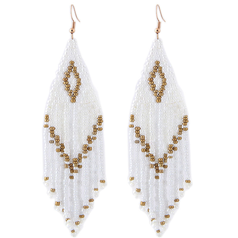 Kymyad Bohemian Earrings 2023 Beads Long Earrings Ethnic Style Drop Earings Fashion Jewelry Bijoux Femme Statement Earrings - Charlie Dolly