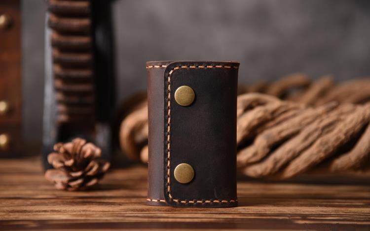 FANCODI Handmade Vintage Genuine Leather Key Holder Men keyChain Cover Leather Key Wallet Men key case bag Women Key Organizer - Charlie Dolly