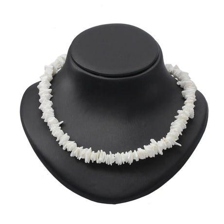 Vintage Smooth Puka Shell Bib Collar Necklace