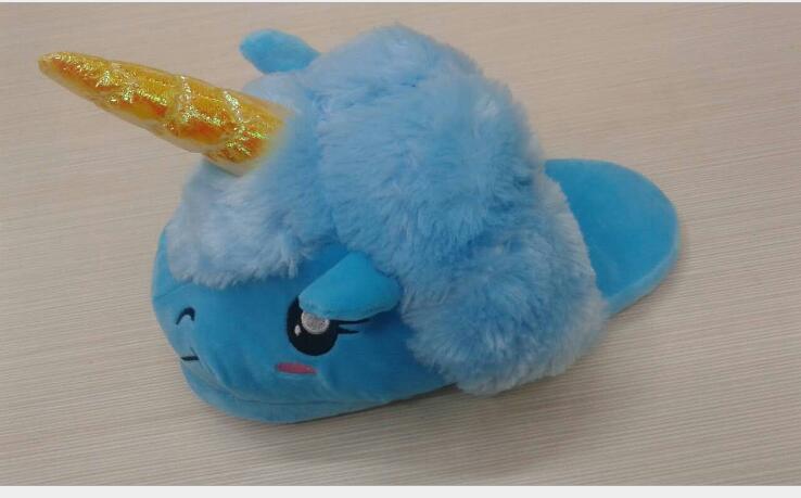 Size 36-41 Adult Unicorn Home Slippers Women Unicornio Pantufa Cute Shoes Cartoon Fur Unisex Indoor Chausson Licorne Chinelo k46 - Charlie Dolly