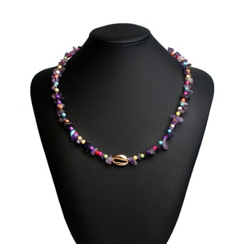 MOON GIRL Unique Design Stone Choker Handmade Trendy Puka Shell Beaded Necklace for Women Boho Girl Jewelry Dropshipping - Charlie Dolly