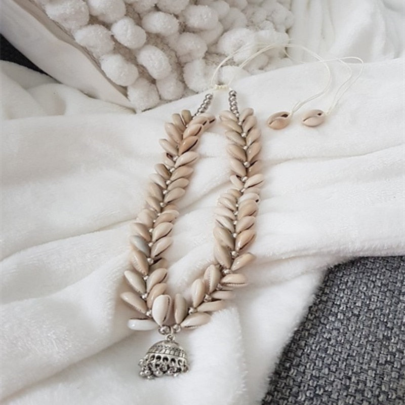 Dongmu Jewellery 2022 Bohemian Style Fashion Original Handmade Beach Shell Lady Necklace Alloy Pendant Exquisite Jewelry - Charlie Dolly
