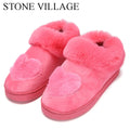 Cotton Women Slippers New Arrival Heart-Shaped  Warm Plush Winter Fur Slippers Soft Indoor Shoes Flat With Home Slippers - Charlie Dolly