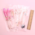 Anime Cosplay Cosmetic Brush Makeup Brushes Set 8pcs Tools kit Eye Liner Shader Foundation Powder Natural-Synthetic Pink Hair - Charlie Dolly