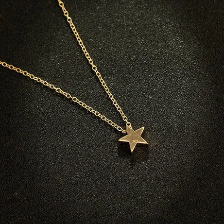 Simple Star Pendant Boho Clavicle Chain Necklace